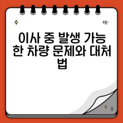 이사 서비스 성공의 비결: 이사 차량 완벽 관리 가이드 (이사 전 점검부터 청결 유지까지)