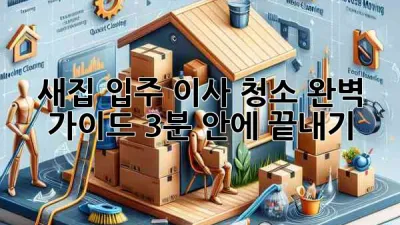 ✨ 새집 입주, 이사 청소 완벽 가이드: 3분 안에 끝내기! 🏡