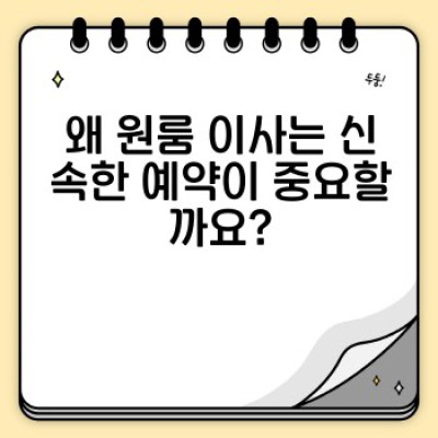 원룸 이사 신속 예약: 당일/익일 이사 가능한 최고의 방법과 온라인 시스템 활용 전략