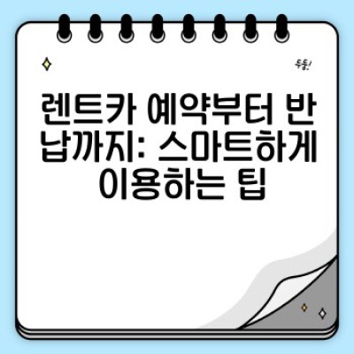 렌트카 완벽 가이드: 혁신적인 서비스와 스마트한 선택을 위한 모든 것