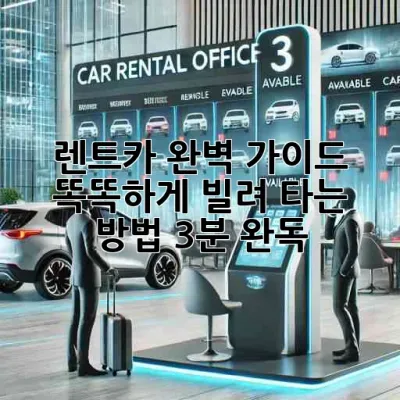 🚗💨 렌트카 완벽 가이드: 똑똑하게 빌려 타는 방법 (3분 완독!)