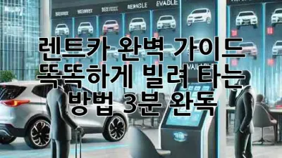 🚗💨 렌트카 완벽 가이드: 똑똑하게 빌려 타는 방법 (3분 완독!)