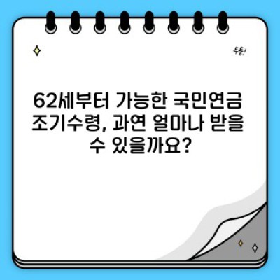 국민연금 조기수령, 정말 나에게 유리할까? 완벽 가이드