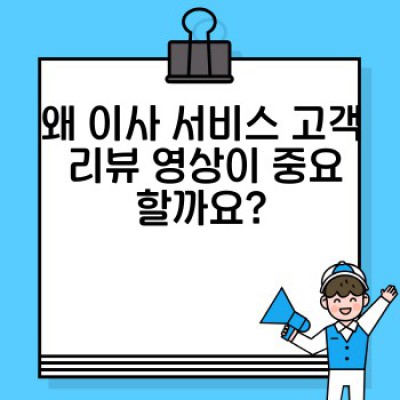 이사 서비스 고객 리뷰 영상 제작 가이드: 신뢰도 UP! 마케팅 효과 극대화 전략