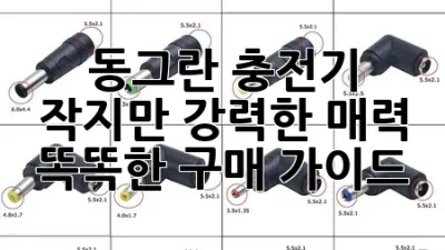 동그란 충전기, 작지만 강력한 매력! 똑똑한 구매 가이드
