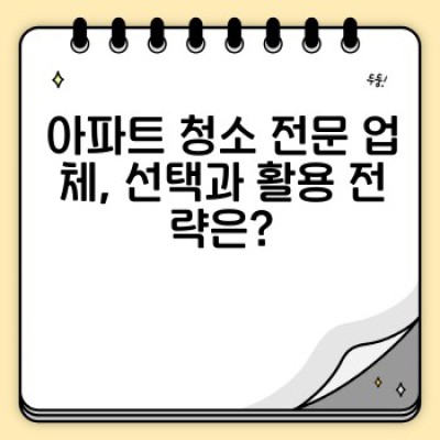 아파트 청소 완벽 가이드: 공용공간부터 개별세대까지, 전문업체 활용 전략까지!